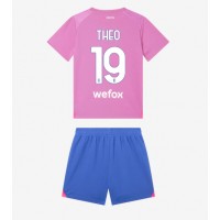 AC Milan Theo Hernandez #19 Tredje Tröja Barn 2023-24 Kortärmad (+ Korta byxor)